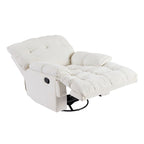 Cream Fabric Swivel Rocker Recliner – Single Seat