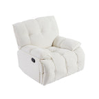 Cream Fabric Swivel Rocker Recliner – Single Seat