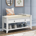White / Navy Blue / Natural / Brown / Espresso Entryway Bench with Drawers – 2-Person