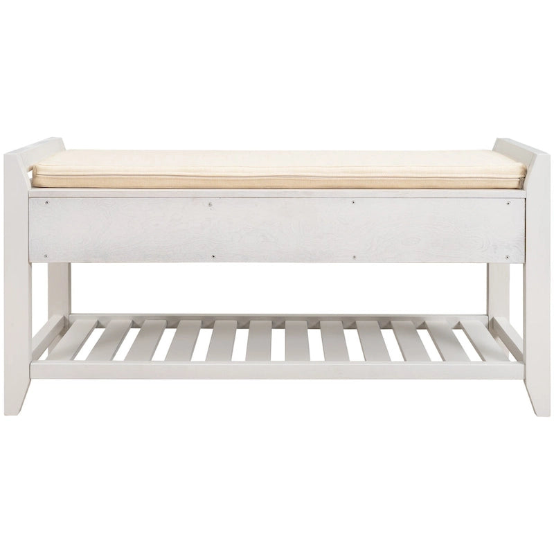 White / Navy Blue / Natural / Brown / Espresso Entryway Bench with Drawers – 2-Person