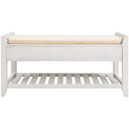 White / Navy Blue / Natural / Brown / Espresso Entryway Bench with Drawers – 2-Person