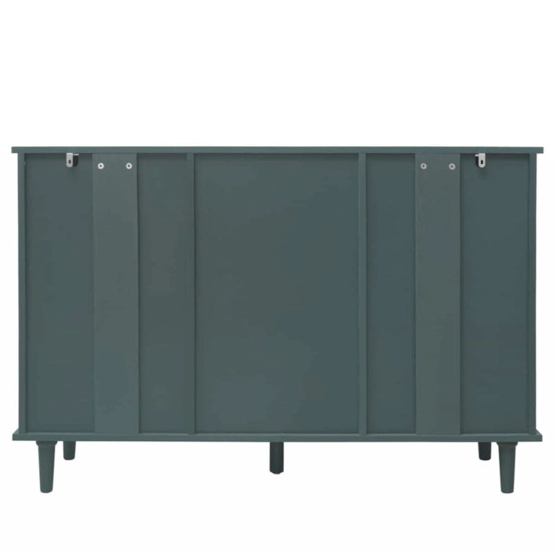 Blue / Dark Green 2-Door 3-Drawer Storage Cabinet, Classic Style, for 1