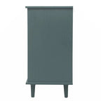 Blue / Dark Green 2-Door 3-Drawer Storage Cabinet, Classic Style, for 1