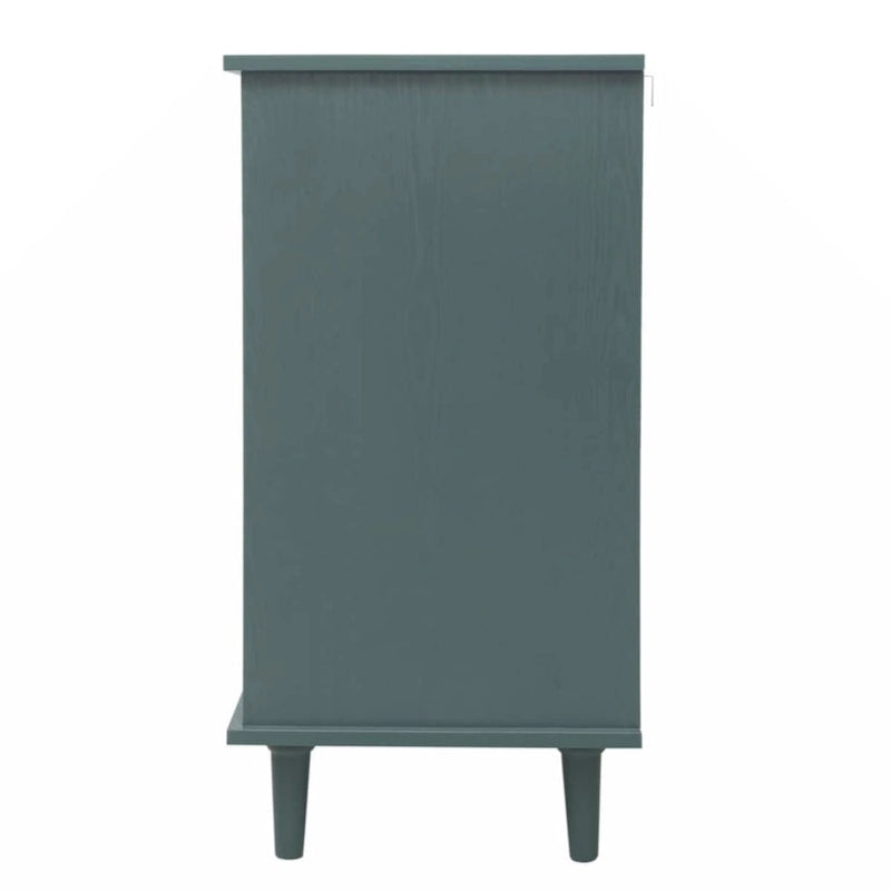 Blue / Dark Green 2-Door 3-Drawer Storage Cabinet, Classic Style, for 1