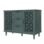 Blue / Dark Green 2-Door 3-Drawer Storage Cabinet, Classic Style, for 1