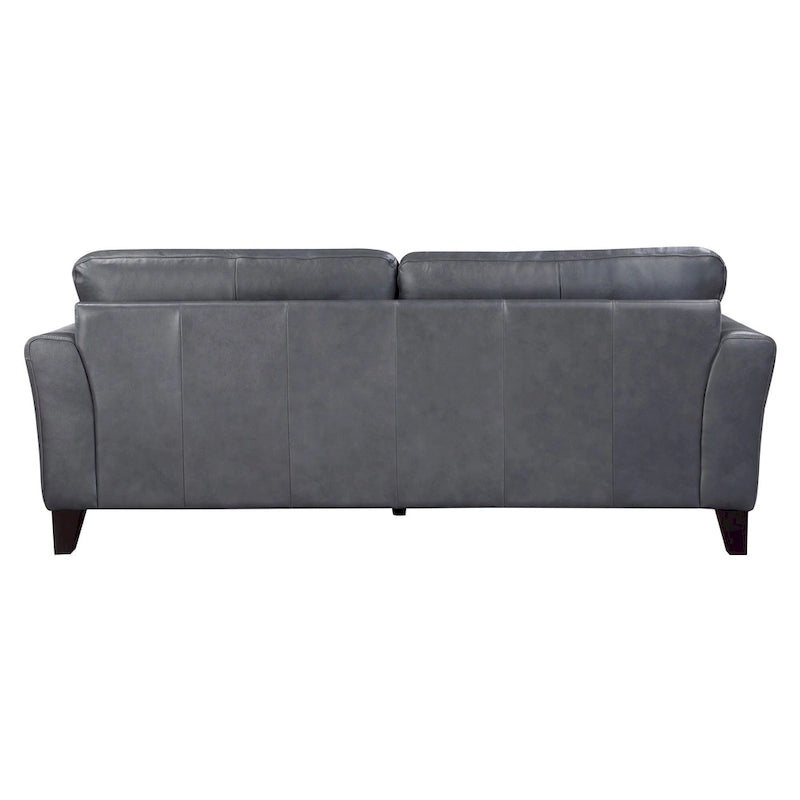 Gray & Espresso Brown Contemporary Sofa, Seats 3