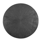 Black Round Coffee Table, Acacia Wood Top, Cross Legs