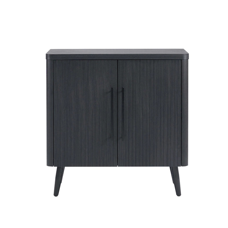 Oak / Maple / Grey Mid-Century Modern Accent Cabinet – Single
