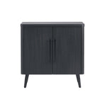 Oak / Maple / Grey Mid-Century Modern Accent Cabinet – Single