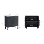 Oak / Maple / Grey Mid-Century Modern Accent Cabinet – Single