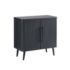 Oak / Maple / Grey Mid-Century Modern Accent Cabinet – Single