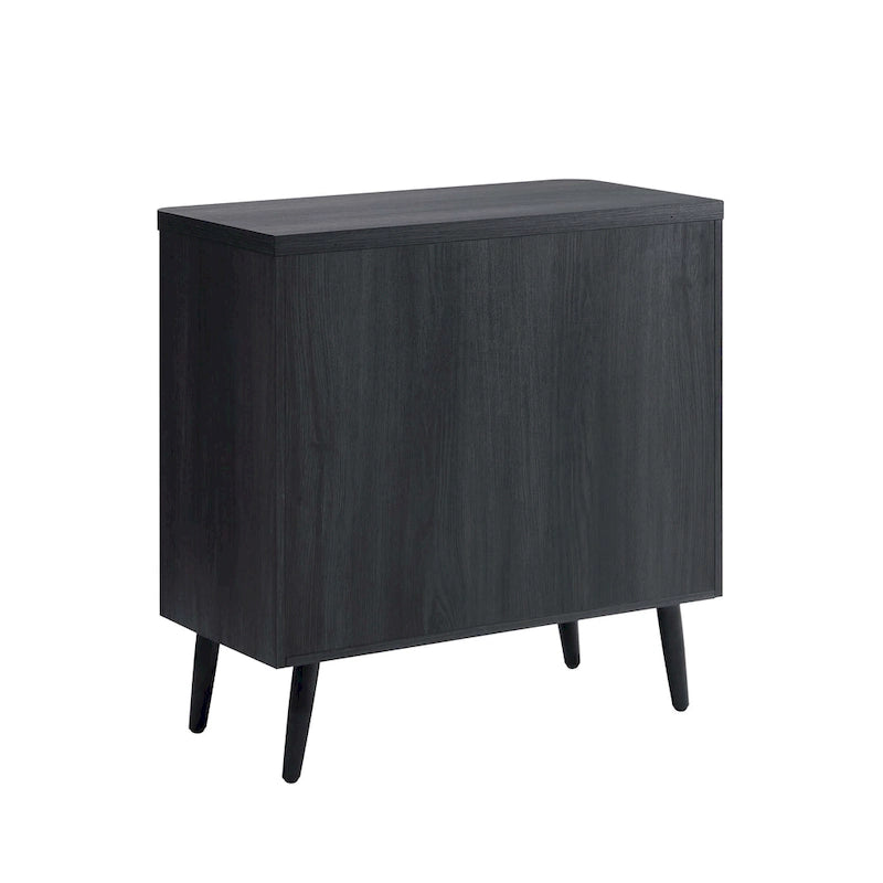Oak / Maple / Grey Mid-Century Modern Accent Cabinet – Single