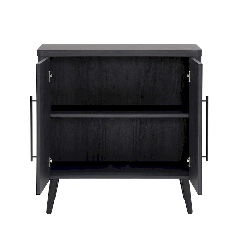 Oak / Maple / Grey Mid-Century Modern Accent Cabinet – Single