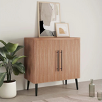 Oak / Maple / Grey Mid-Century Modern Accent Cabinet – Single