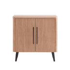 Oak / Maple / Grey Mid-Century Modern Accent Cabinet – Single