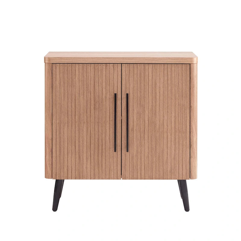 Oak / Maple / Grey Mid-Century Modern Accent Cabinet – Single