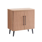 Oak / Maple / Grey Mid-Century Modern Accent Cabinet – Single