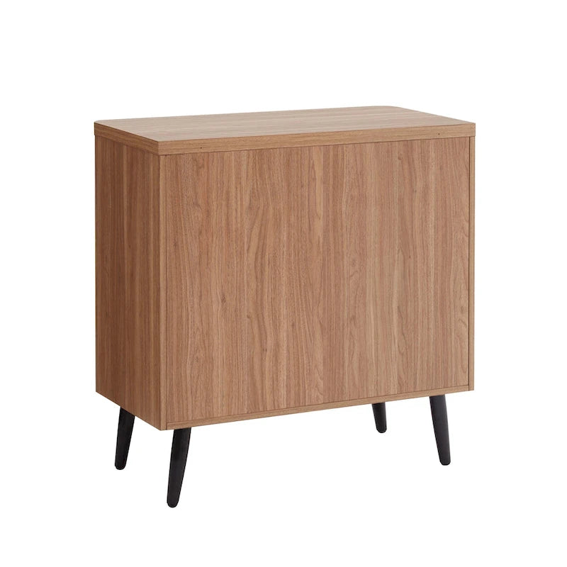 Oak / Maple / Grey Mid-Century Modern Accent Cabinet – Single