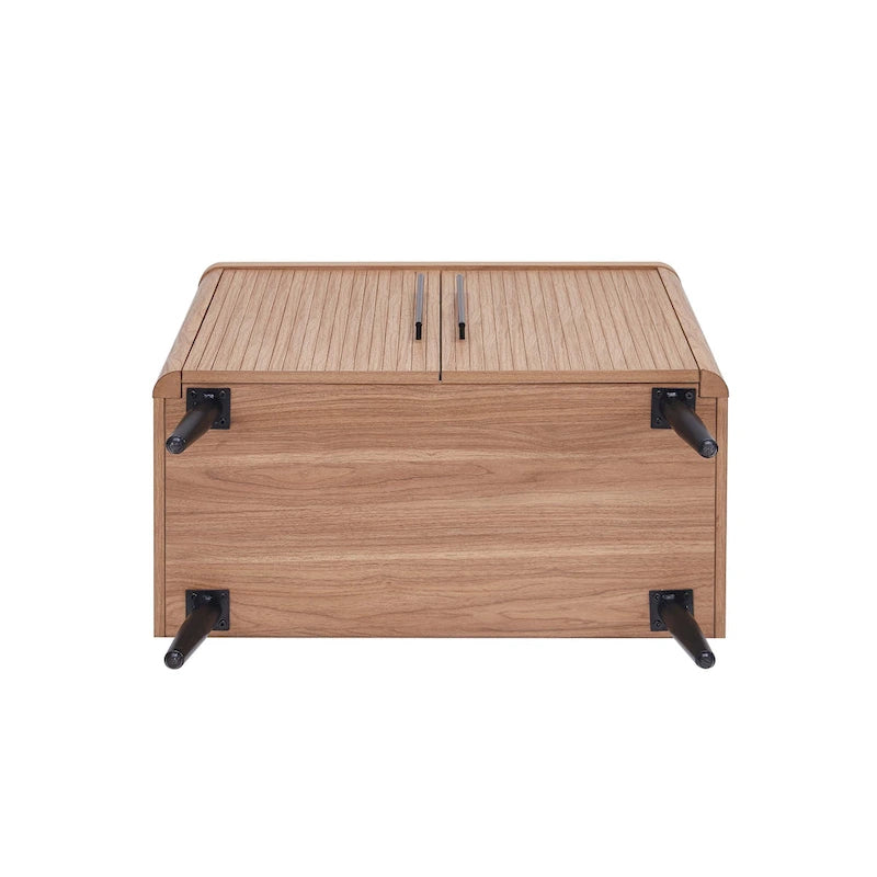 Oak / Maple / Grey Mid-Century Modern Accent Cabinet – Single