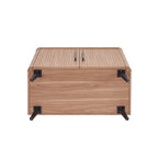 Oak / Maple / Grey Mid-Century Modern Accent Cabinet – Single