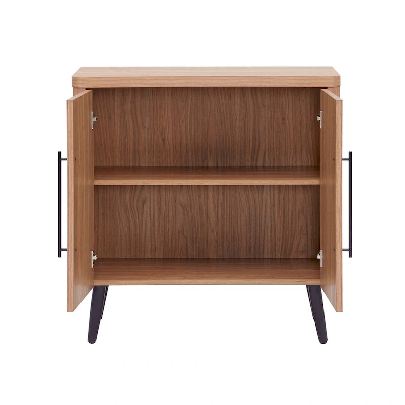 Oak / Maple / Grey Mid-Century Modern Accent Cabinet – Single