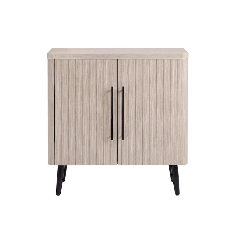 Oak / Maple / Grey Mid-Century Modern Accent Cabinet – Single