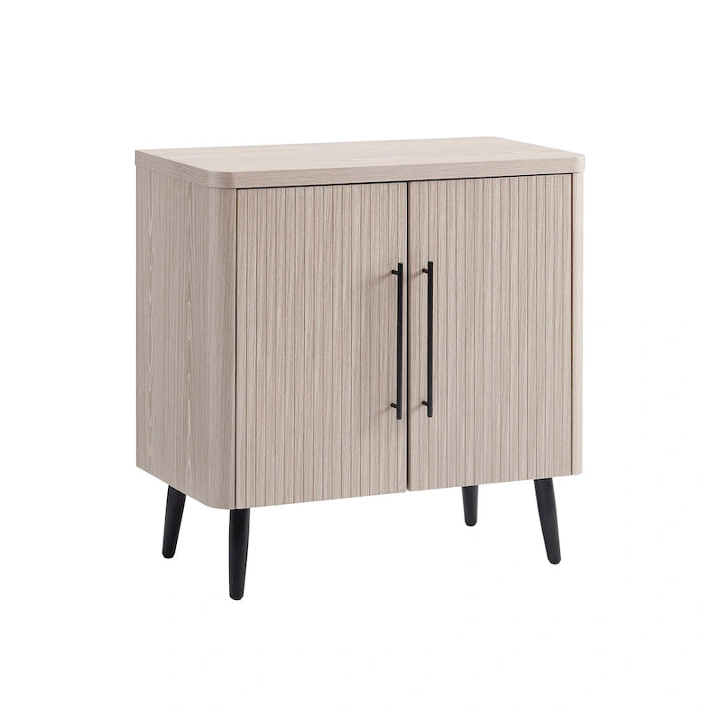 Oak / Maple / Grey Mid-Century Modern Accent Cabinet – Single