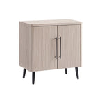 Oak / Maple / Grey Mid-Century Modern Accent Cabinet – Single