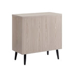 Oak / Maple / Grey Mid-Century Modern Accent Cabinet – Single