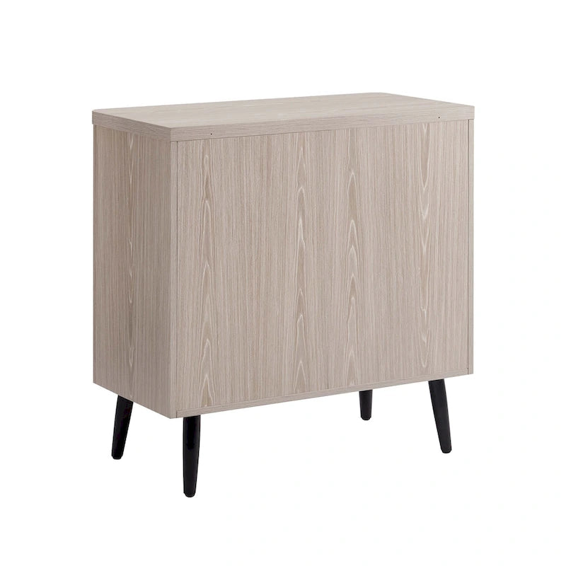 Oak / Maple / Grey Mid-Century Modern Accent Cabinet – Single