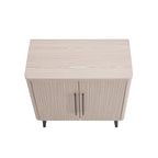 Oak / Maple / Grey Mid-Century Modern Accent Cabinet – Single