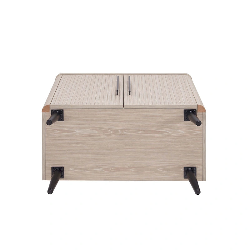 Oak / Maple / Grey Mid-Century Modern Accent Cabinet – Single