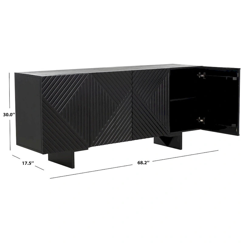  Couture Hewitt 4 Door Wood Sideboard - 68Wx18Dx30H