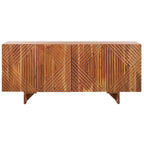 Natural / Black Acacia Wood 4-Door Sideboard, Seats 1